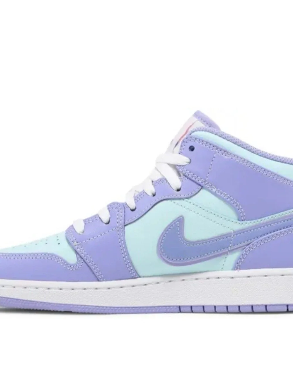 Jordan Kids Mid-Top Sneakers in Lavender & Mint